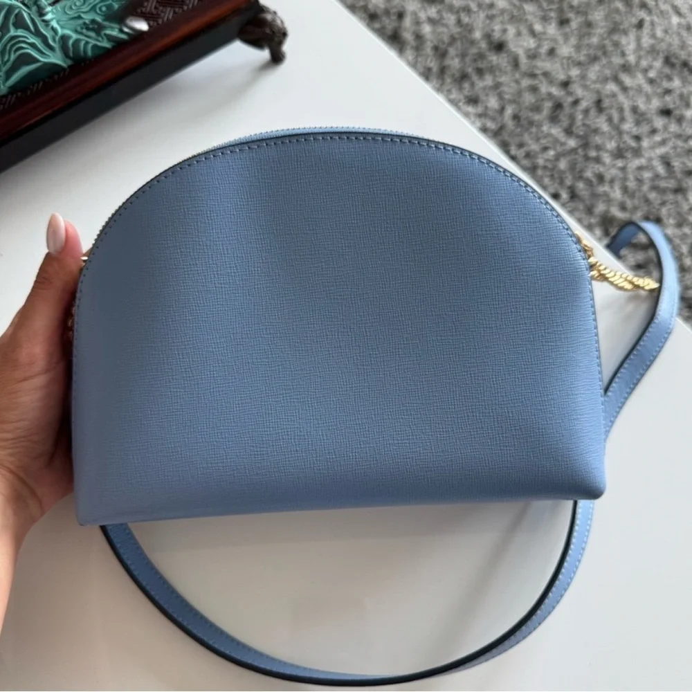 Kate Spade Blue Dome Crossbody Bag with Gold Chain